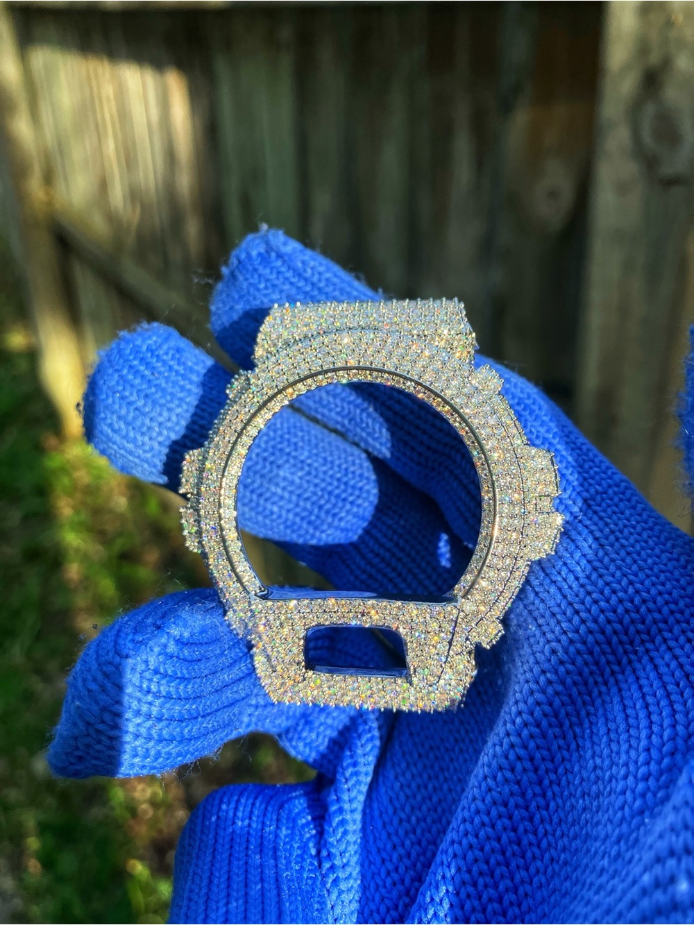 G-Shock Moissanite Iced-Out Bezel Silver (Dw-6900)